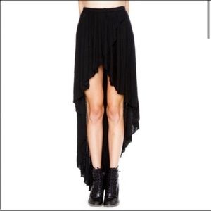 Brandy Melville Vintage Black Hi Low Skirt